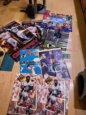 Lot Of 8 Posters Most Are Ken Griffey Jr. Looney Tunes • $29.99