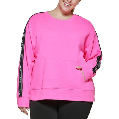 $17.99 • Buy DKNY Sport Womens Comfy Heathered Ribbed Trim Sweatshirt Top Plus BHFO 6300