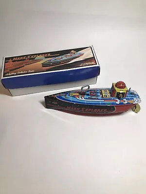 1996 Schylling  Collector Series Mars Explorer Speedboat Repro Wind Up Tin Toy • $33.99