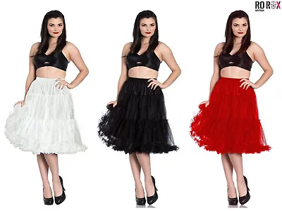 £29.99 • Buy Hell Bunny Polly Petticoat Tulle Swing Flare Skirt 50's Rockabilly Vintage Long 