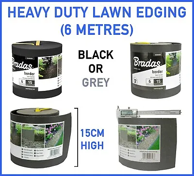 LAWN /border/path EDGING Heavy Duty 15cm High X 6m • £20.49