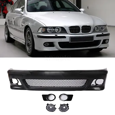 Fit For BMW E39 5SERIES M5 STYLE  FRONT BUMPER COVER BODY +FOG LIGHT 96-03 • $223.90