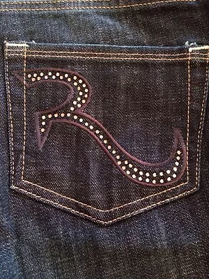 Rock & Republic Women's Jeans Kasandra Vintage Vinyl Rhinestones Size 2 New! • $30