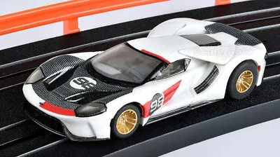 AFX Mega G+ Heritage Ford GT White/Black #98 Clear Collector HO Slot Car #22044 • $33.29