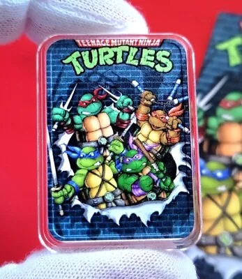 Teenage Mutant Ninja Turtles - 1oz .999 Fine Silver Colorized Bar W COA #3 /100 • $70.90