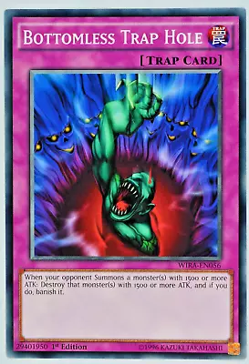 Yugioh Bottomless Trap Hole WIRA-EN056 Common 1st Edition • $1.25