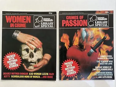 £6 • Buy 2 Vintage - Crimes Of Passion - Detective Magazines - Official Police Files 1973