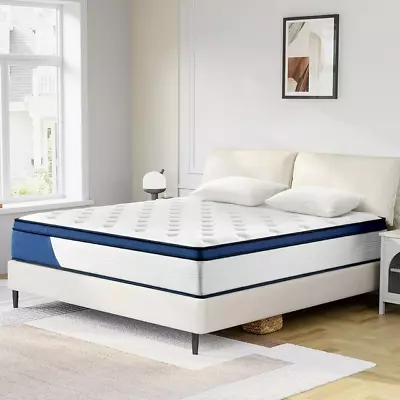 Mattress 12 Inch King Hybrid Mattress In A BoxInnerspring And Gel Memory Foam • $229.99