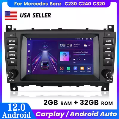 For Mercedes Benz C-Class 2004-2010 Car Stereo Radio Android 12 GPS NAVI Carplay • $169.99