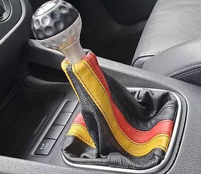 Italian Leather SHIFT BOOT Gaiter German Flag For VW Golf Jetta GTi GLi R32 MK5 • $19.90