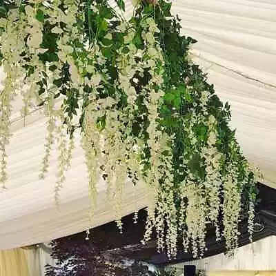 Artificial Ivy Wisteria Garland Silk Vine Fake Garland Hanging Arch Flower Decor • £3.99