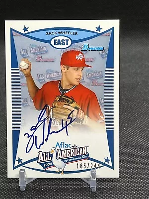 ZACK WHEELER ⚾️ 2008 Topps Aflac All American Auto #AFLAC-ZW | 185 /244 • $79.99