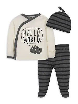 Gerber Baby Boys 3 Piece Organic Take Me Home Set Sizes Newborn 0-3 Month Dino • $10.95