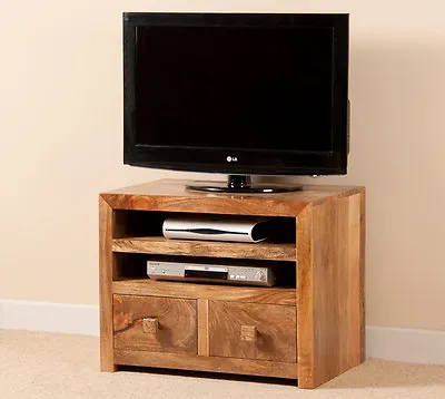 £261.24 • Buy Dakota Light Solid Mango Small Tv Unit W/drawers/shelves - Solid Indian Wood New