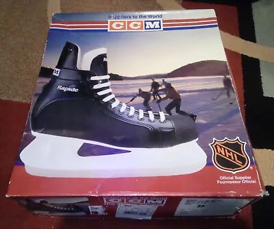 Vintage CCM 101 Rapide Ice Hockey Skates Mens Size 9 With Box • $74.98