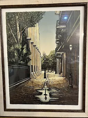 New Orleans Street Scene Of Lamppost By Paul De La Fille • $20
