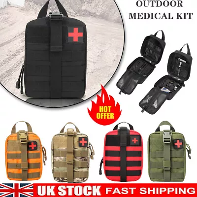 UK Durable Tactical Medical Bag Pouch First Aid Kit Hunting Utility Bag Camping • £11.29