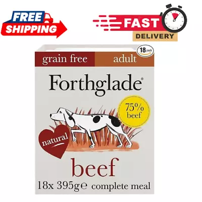 Forthglade Complete Natural Wet Adult Dog Food Grain Free Beef 18 X 395g Trays • £20.90