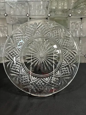 Dublin By Godinger & Shannon Crystal - One Vintage Crystal Chop Plate • $40