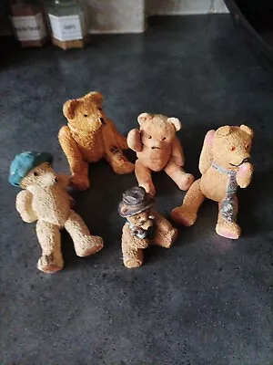 Collection Of Five Miniature Handmade Teddy Bears • £10