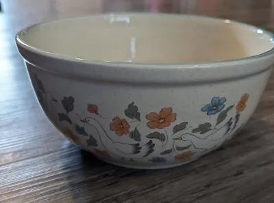Vintage 1988 Country Classic Goose Duck Floral Motiff Round Mixing Bowl • $17.99