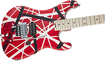 EVH Striped Series 5150 Maple Fingerboard Red With Black And White Stripes • $1749.99