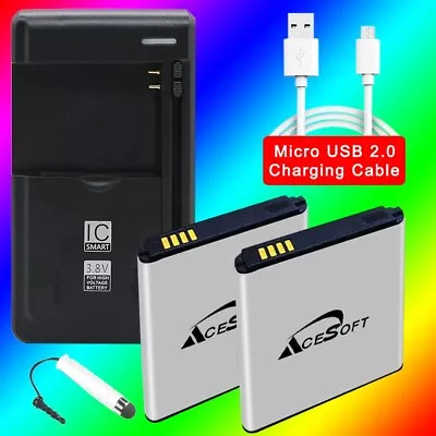 Durable 2 X 2930mAh Battery 5 Accessory Bundle For Samsung Galaxy Express I8730 • $52.78