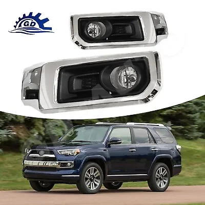 For 2014-2021 Toyota 4Runner Limited Fog Light Lamp Bezel With Bulbs L&R Side • $69.99