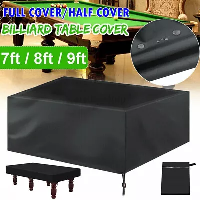 Waterproof Dust 7/8/9FT Outdoor Pool Snooker Billiard Table Cover Polyester Cap • $13.98