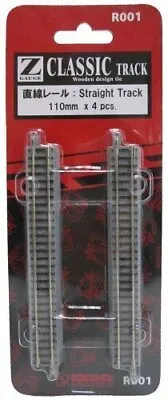 ROKUHAN R001 110mm Straight Track With Power Feed Point 4 Pcs. (1/220 Z Scale) • $16.99