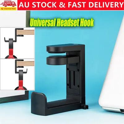 $15.37 • Buy Universal Headset Stand Under Desk Hook Earphones Hanger Headphone Bracket