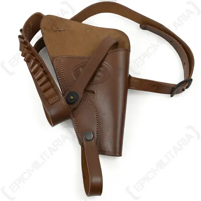 WW2 US .38 Revolver Brown Leather Holster - American Army Military Reproduction • $42.88