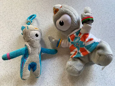 Official London 2012 Olympic Games Mascots Mandeville Wenlock Soft Toy Plush VGC • £2.99