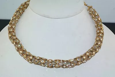 VENDOME AB Crystal Rhinestone Gold Tone Snake Choker Necklace • $65