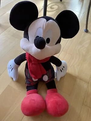 Disney At Primark  Mickey Mouse In Scarf And Tartan Shorts  Toy Plush 21” • £2.50