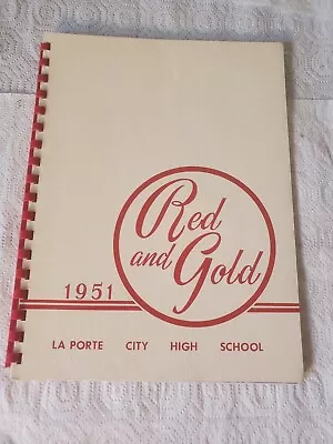 High School Yearbook The Red & Gold La Porte City Iowa Iowa 1951 Annual  • $7.99