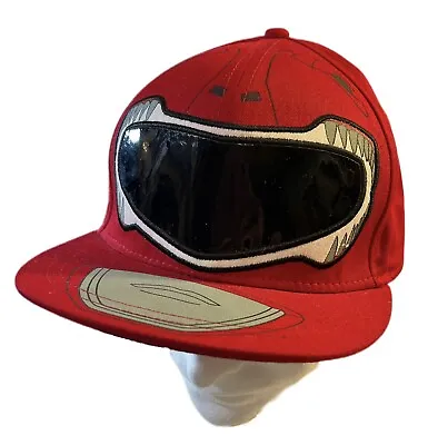 Red Ranger Fitted Cap Hat Mighty Morphin Power Rangers 24  Inside Circumference • $14.99