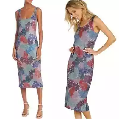 NWT Splendid X Margherita Missoni Floral Metallic Midi Tank Dress - Medium • $75