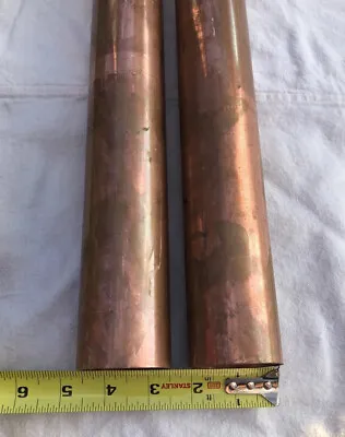 2  Diameter Type L Hard COPPER PIPE / TUBING X 3-3/4” Inches Long • $12.75