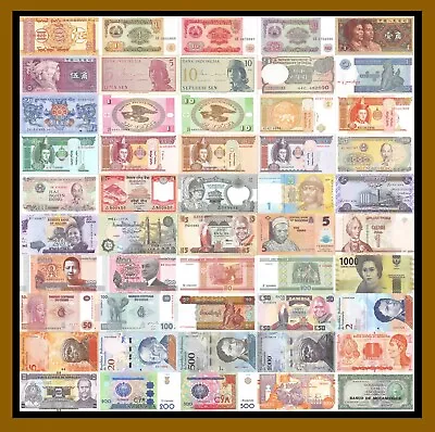 50 Pcs Different World Mix Mixed Foreign Lot Banknote Currency 25 Countries Unc • $18.99