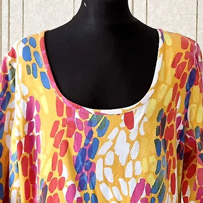 MARIMEKKO MIKA PIRAINEN Vintage Top 3/4 Sleevee Size L • $36.99