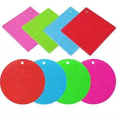 £2.49 • Buy Heat Resistant Silicone Trivet Square/Round Mat Pan Pot Holder Non Slip Pad