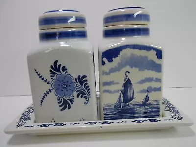 Vivid Blue And White Holland Blauw Delfts Windmill 5 Piece Set • $10