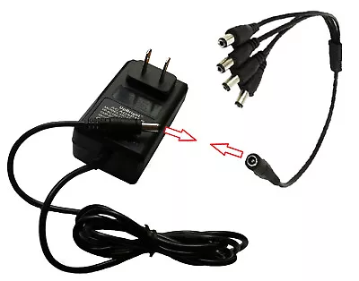 4 Way / 8 Splitter AC Adapter Battery Charger For Lorex Vantage CVC7572 CVC7575 • $21.99