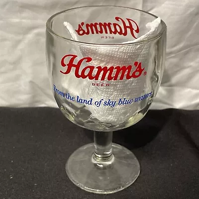 Vintage Hamms Beer Goblet Glass  6”. From The Land • $15