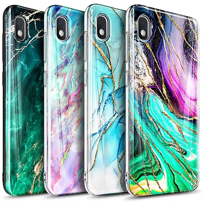 For Samsung Galaxy A10E A20 A50 Case Slim Marble Phone Cover + Tempered Glass • $7.99