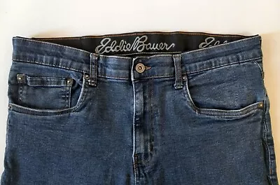 Eddie Bauer Jeans 34x30 Mens Stretch Waist Comfort Blue • $16