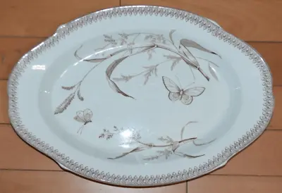 Antique 1878 T & R Boote England SUMMER TIME Large Brown Transferware Platter • $79.50