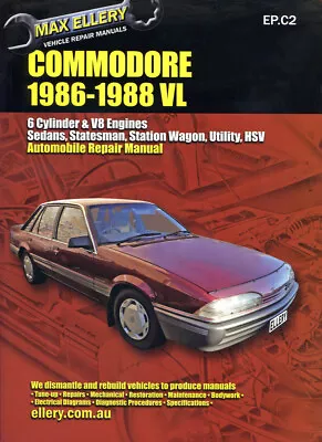 Holden Commodore VL Workshop Repair Manual 1986 - 1988  Book Shop • $48.90