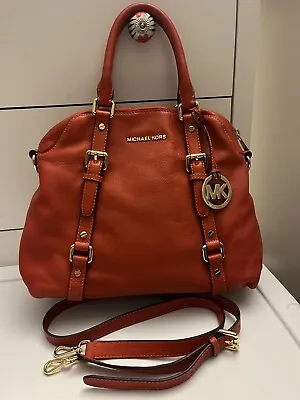 NWOT Michael Kors Handbag Leather Bedford Large Bowling Satchel Shoulder Bag • $250